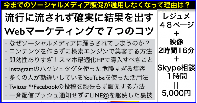SNSの流行に流されず確実に結果を出すWebマーケティング