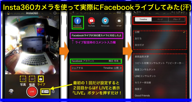 Facebookライブが360度カメラ対応FacebookページもOK