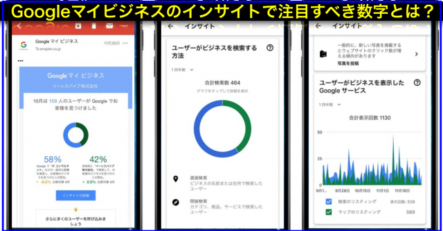 Googleマイビジネス:直接検索と間接検索、検索と地図に注目