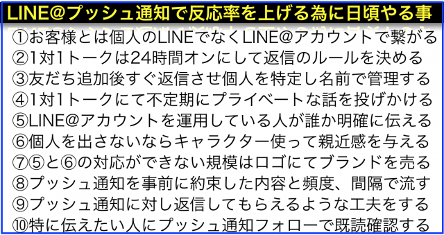 LINE@のプッシュ通知で反応率を上げる為に日頃やるべき事