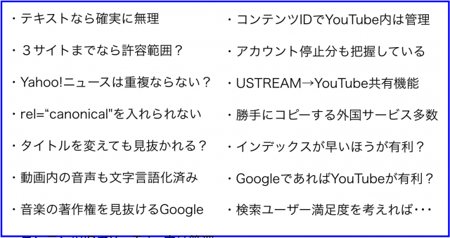 YouTube、Facebook、USTREAM、Vimeoなどに同じ動画をアップすると、重複コンテンツでスパムか?