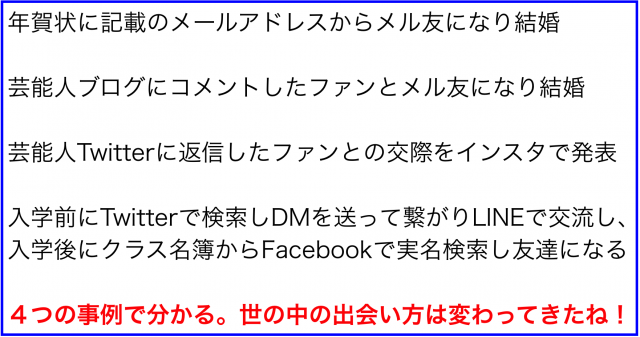 メール・ブログ・Twitter・Facebook・LINE・インスタで繋がる
