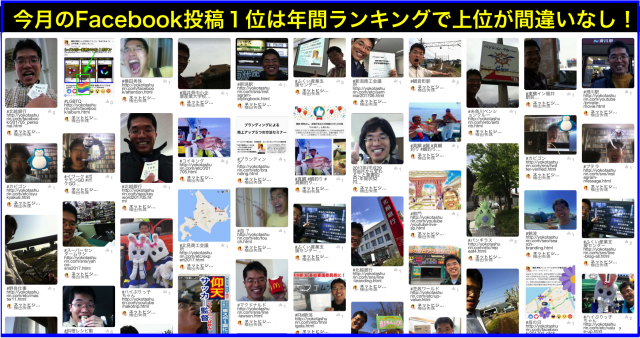 2017年5月度Facebook個人の投稿いいね数ランキング20