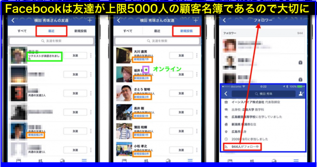 Facebookで最近の友達・新規投稿・フォロワーを把握する方法