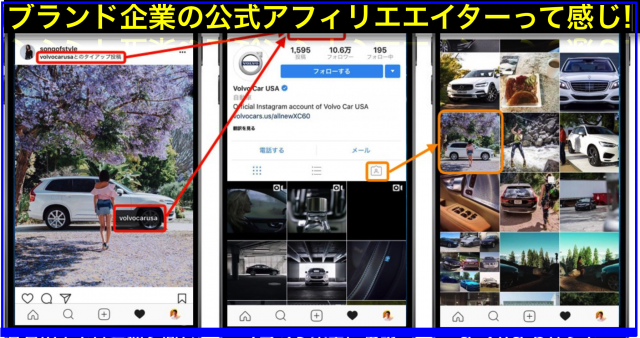 Instagramブランドコンテンツでのタグ付けタイアップ投稿