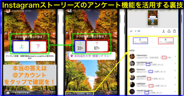 Instagramストーリーズでアンケート機能(投票)活用する方法