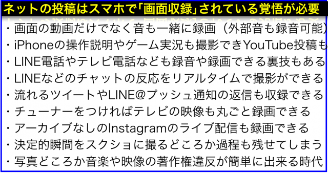 iOS11の｢画面収録｣機能は動画や音楽の著作権違反を助長する