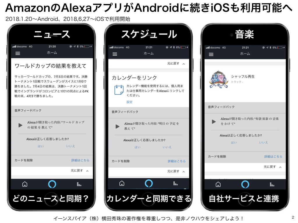 AmazonのAlexaアプリがAndroidに続きiOSも利用可能へ