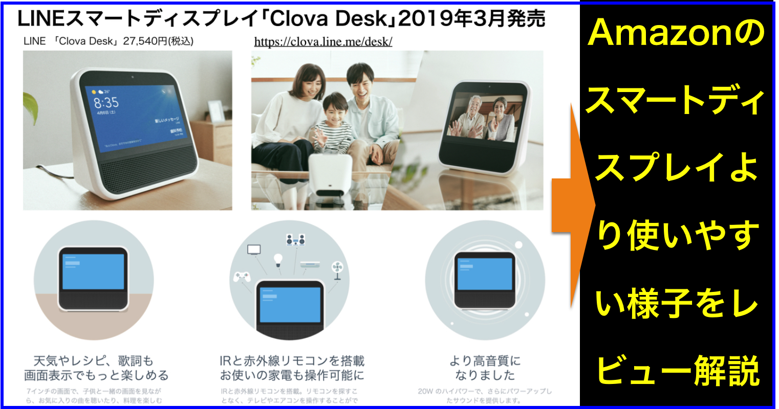 人工知能AI搭載のLINEスマートディスプレイ｢Clova Desk｣