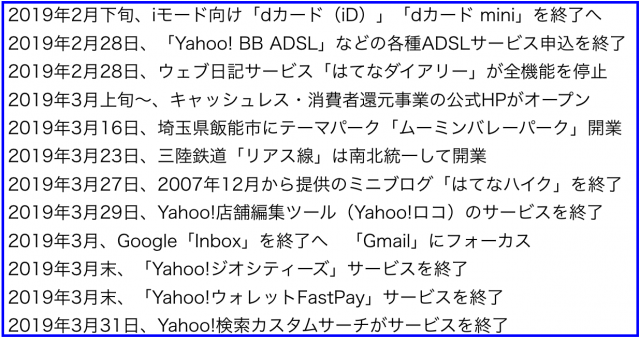 2019年(平成31年)3月から変わることキャッシュレス決済HP