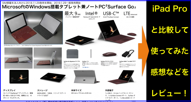 Microsoft・Windowsタブレット&ノートPC「Surface Go」