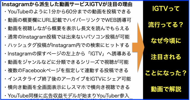 Instagramから派生の動画サービスIGTVが今となって注目の訳