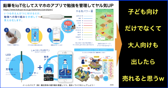 鉛筆をIoT化してスマホのアプリで勉強を管理してヤル気UP