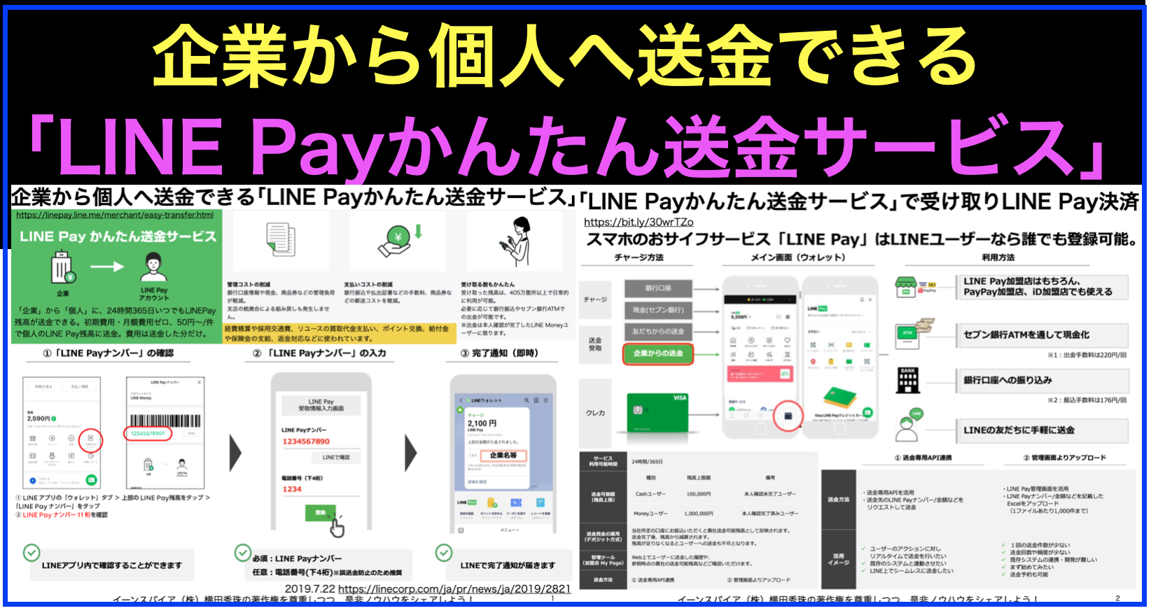 企業から個人へ送金できる｢LINE Payかんたん送金サービス｣