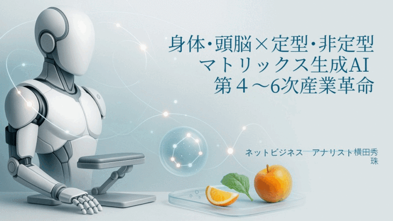 身体･頭脳×定型･非定型マトリックス生成AI第４〜6次産業革命