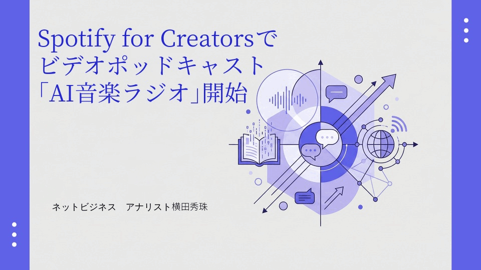 Spotify for Creatorsでビデオポッドキャスト｢AI音楽ラジオ｣開始