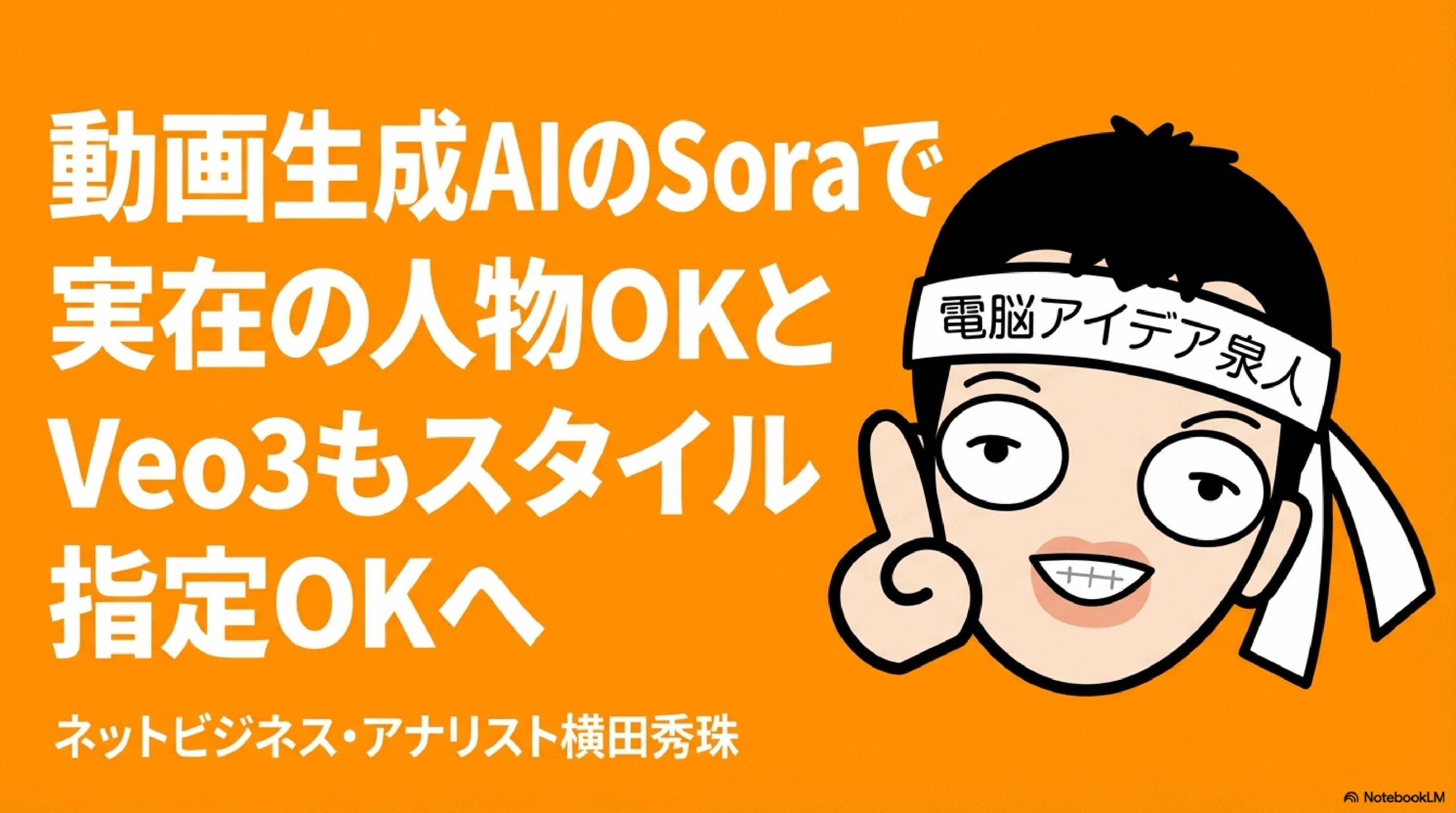 動画生成AIのSoraで実在の人物OKとVeo3もスタイル指定OKへ