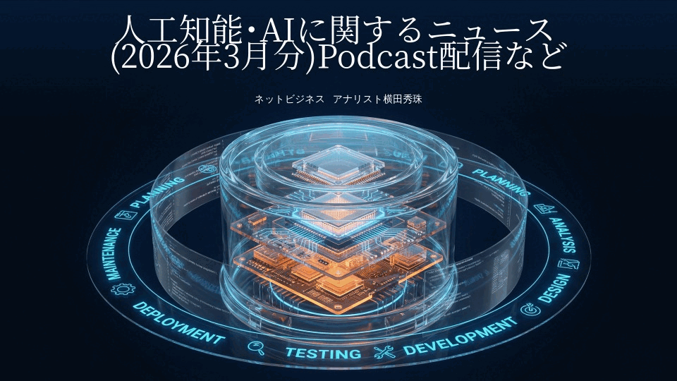 人工知能･AIに関するニュース(2026年3月分)Podcast配信など