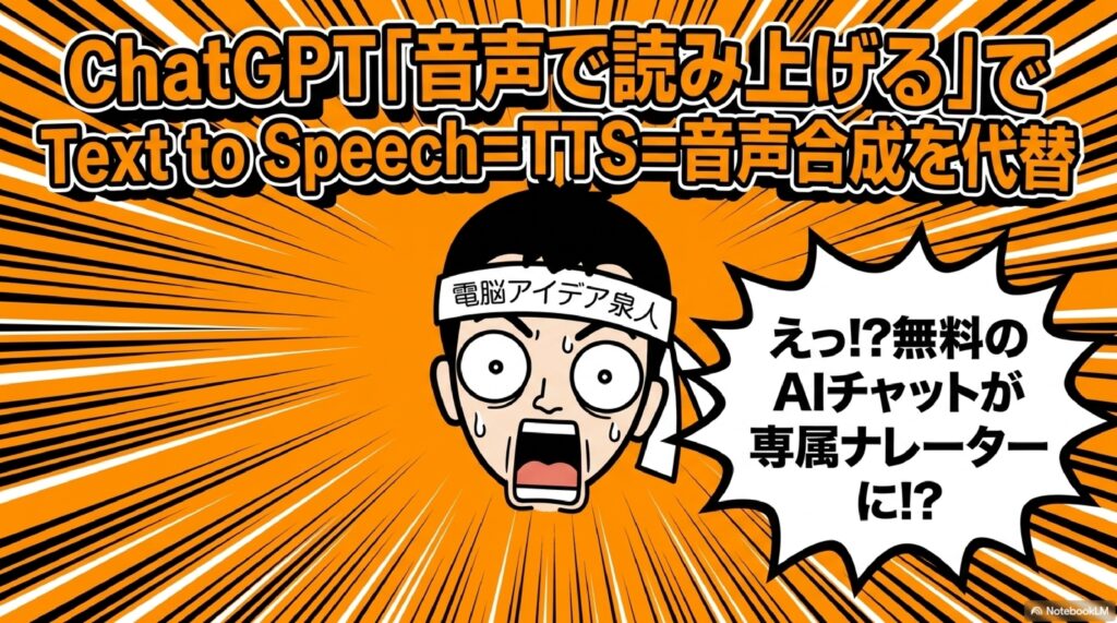 ChatGPT｢音声で読み上げる｣でText to Speech=TTS=音声合成 | ネット