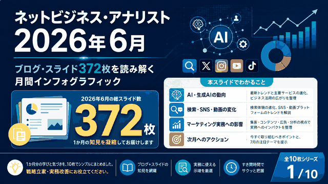 ネットビジネス･アナリスト2026年6月ブログ･スライド372枚