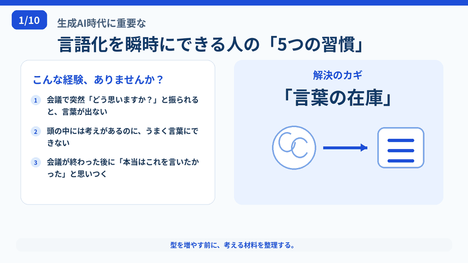 生成AI時代に重要な言語化を瞬時に出来る人やっている習慣5つ