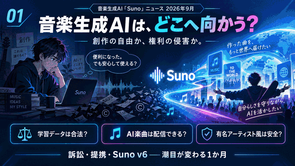 音楽生成AI｢Suno｣AI音楽ニュース2026年9月分(AI音楽ラジオ)①