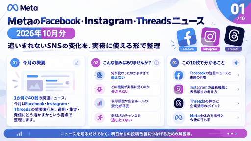 MetaのFacebook･Instagram･Threadsニュース2026年10月分