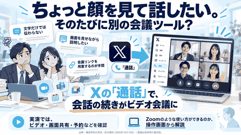 Zoomのビデオ通話機能と類似サービスがXに｢通話｣機能で追加
